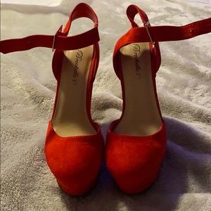 Red sexy heels
